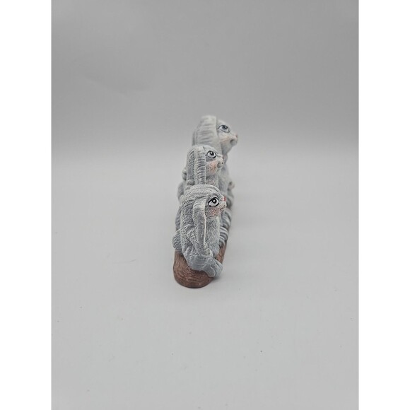 Vintage Nowells Inc Row Of Bunnies Ceramic Hand Painted Figure 1993 - Picture 4 of 12